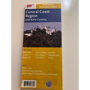 Central Coast Bakersfield California AAA Kern 2005 Travel Road Map